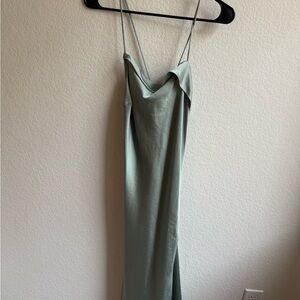 Astr Green Backless Slip Dress for Weddings